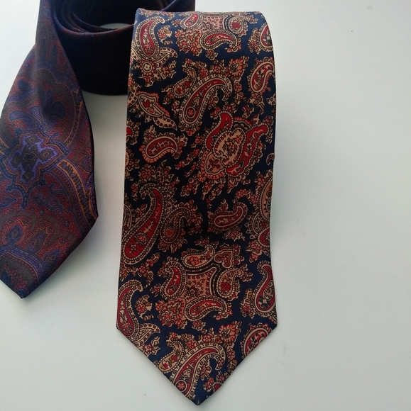 VTG Liberty 100% Silk Tie Duo Made in England - Picture 4 of 5